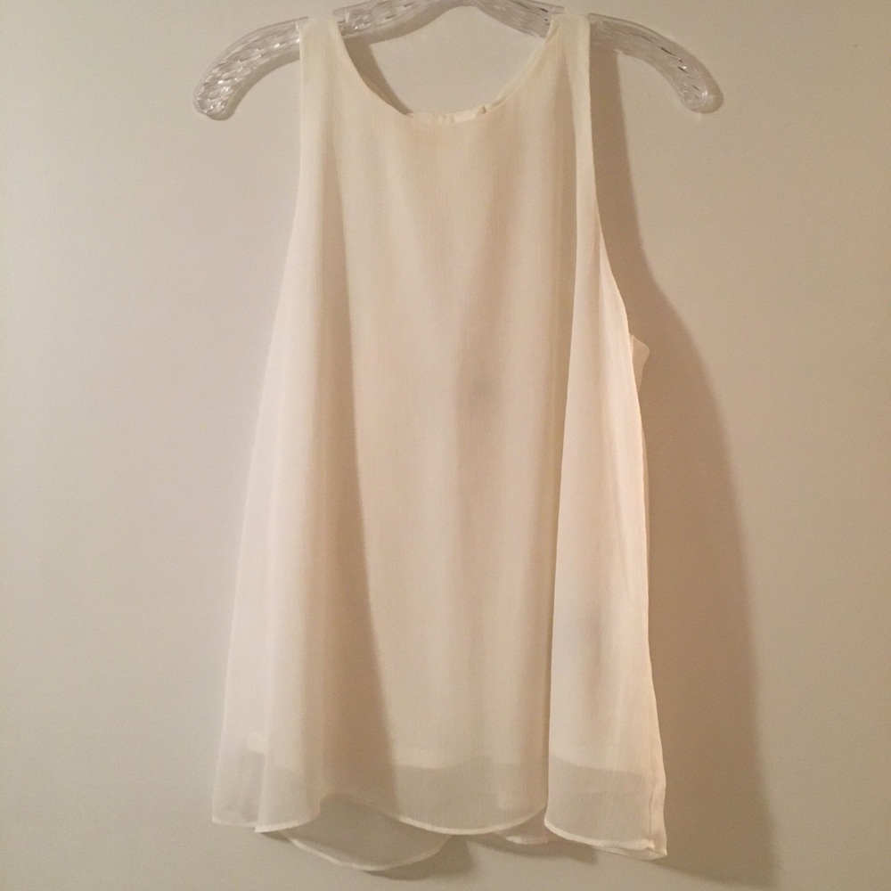 Off-White Gauzy Top from Banana Republic